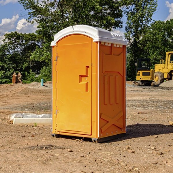 can i customize the exterior of the portable restrooms with my event logo or branding in South Milford IN